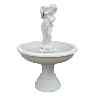 Exhibit! Mediterranean waterspout fountain "Sanremo", H 154cm, white, frost-proof, made in Italy