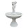 Mediterranean waterspout fountain "Sanremo", H 154cm, white