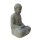 Sitzende Buddha-Statue "Japan", 50 - 120 cm, Steinmetzarbeit aus Naturstein (Basanit), Garten-Deko, frostfest