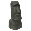 Moai-Statue, Osterinsel-Kopf, 20 - 200 cm, Steinfigur, Garten-Deko, schwarz antik, frostfest