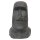 Moai-Statue, Osterinsel-Kopf, 30 cm, Steinfigur, Garten-Deko, schwarz antik, frostfest