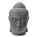 Buddha-head, 20 - 120 cm, stone statue, cast stone, black...