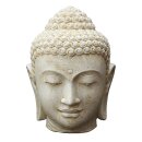 Buddha-Kopf, verschiedene Gr&ouml;&szlig;en H 10 - 120 cm, in schwarz antik oder wei&szlig; antik