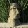 Moai-Statue, Easter Island Head, 30 cm, hand carved from lava stone, garden decoration, frost-proof