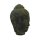 Buddha-head, 10 cm, stone statue, cast stone, black antique, garden decoration, frost-proof
