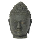Buddha-head, H 20 cm, black antique