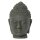 Buddha-Kopf, 20 cm, Steinfigur, Steinguss, schwarz antik, Garten-Deko, frostfest
