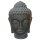 Buddha-Kopf, 100 cm, Steinfigur, Steinguss, schwarz antik, Garten-Deko, frostfest