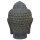 Buddha-head, 100 cm, stone statue, cast stone, black antique, garden decoration, frost-proof