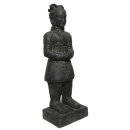 Standing Chinese warrior, H 120 cm, black antique