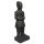 Standing Chinese warrior, terracotta army, 120 cm, stone figure, garden deco statue, black antique, frost-proof