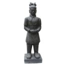 Standing Chinese warrior, H 150 cm, black antique