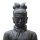 Chinesischer Krieger, stehend, H 175 cm, schwarz antik