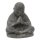 Sitzender Mönch, betend, H 19 cm, schwarz antik