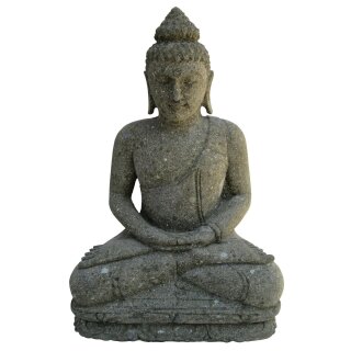 Buddha Wasserspiel 50 cm, Steinmetzarbeit aus Basanit