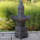Japanese stone lantern "Ubud", 50 cm, hand carved from grey lava stone (andesite), garden deco, frost-proof