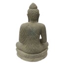 Sitting Buddha figure "Meditation", 75 cm, hand carved from natural stone (basanite), garden deco, frost-proof