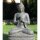 Buddha-Figur sitzend "Begrüßung", 150 cm, Steinfigur, Garten-Deko, schwarz antik, frostfest