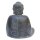 Sitzende Buddha-Statue "Japan", 30 cm, Garten-Deko, schwarz antik, frostfest