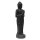Standing Buddha statue "greeting", 80 cm, stone figure, garden deco, black antique, frost-proof