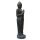 Standing Buddha statue "greeting", 120 cm, stone figure, garden deco, black antique, frost-proof
