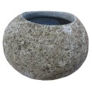 Stone flower-pot L, 20 x 14 cm, hand carved from riverstone