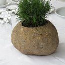 Stone flower-pot L, 20 x 14 cm, hand carved from riverstone
