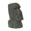 Moai-Statue, Easter Island Head, 15 cm, hand carved from lava stone, garden decoration, frost-proof