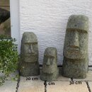 Moai-Statue, Easter Island Head, 15 cm, hand carved from lava stone, garden decoration, frost-proof