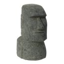 Moai-Statue, Easter Island Head, 20 cm, hand carved from lava stone, garden decoration, frost-proof