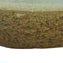 Steinschale, Vogeltränke, "Lotus", Ø 75 cm, außen bossiert, Steinmetzarbeit aus Naturstein (Basanit), Garten-Deko, frostfest