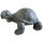 Turtle, 60 cm, stone figure, garden decoration, black antique, frost-proof