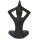 Yoga Lady, Shukasana, arms low, H 40 cm, in black antique