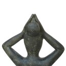 Yoga Lady, Shukasana, arms low, H 80 cm, in black antique