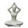 Yoga Lady, Shukasana, arms low, H 80 cm, in white antique