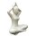 Yoga Lady, Shukasana, arms low, H 80 cm, in white antique