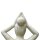 Yoga Lady, Shukasana, Arme tief, H 80 cm weiß antik