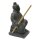 Chinesischer Krieger, kniend, verschiedene Gr&ouml;&szlig;en H 50 - 100 cm, in schwarz antik