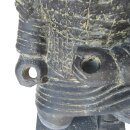 Chinesischer Krieger, kniend, H 50 cm, schwarz antik