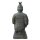 Kneeling Chinese warrior, H 100 cm, black antique