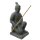 Kneeling Chinese warrior, terracotta army, 100 cm, stone figure, cast stone, garden deco statue, black antique, frost-proof