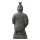 Kneeling Chinese warrior, terracotta army, 100 cm, stone figure, cast stone, garden deco statue, black antique, frost-proof