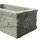 Stone trough, plant container "Vence" 75 cm, with ornaments, hand carved from lava stone (basanite), garden deco, frost-proof