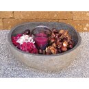 Stone bowl, small pond, M Ø 35 cm, hand carved from riverstone