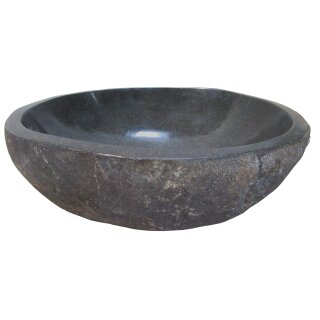 Stone bowl, small L Ø 40 cm, hand carved from riverstone