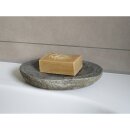 Soap dish, small bowl, Ø 12-14cm, without holes, hand carved from riverstone