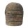 Steinlaterne mit Leuchtschlitzen, H 40 - 45 cm, Steinmetzarbeit aus Flussstein