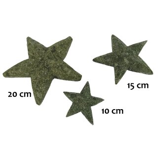 Stern, Ø 10 cm, Steinmetzarbeit aus Basanit