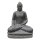 Buddha-Figur sitzend "Erdberührung", 100 - 150 cm, Steinfigur, Garten-Deko, schwarz antik, frostfest