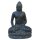 Buddha statue sitting "earth", 100 cm, stone figure, garden deco, black antique, frost-proof